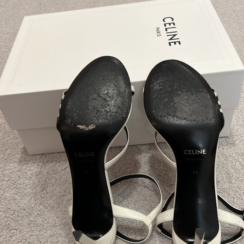Celine size 38 (8us) beautiful white and black feathered sides. - Picture 9 of 11